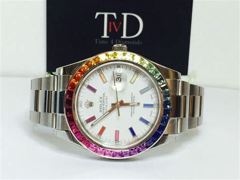 RAINBOW ROLEX WATCH | Rolex, Rolex watches, Jewelry watches