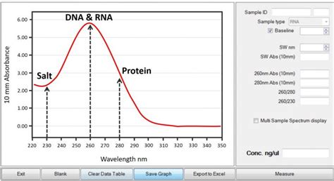 [생명과학] 나노드롭 (NanoDrop) 결과 해석하기 /분광광도법적 (DNA, RNA, Protein 정량 분석) : 네이버 블로그