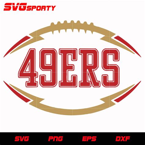 San Francisco 49ers Text in Ball 2 svg, nfl svg, eps, dxf, png, digita ...