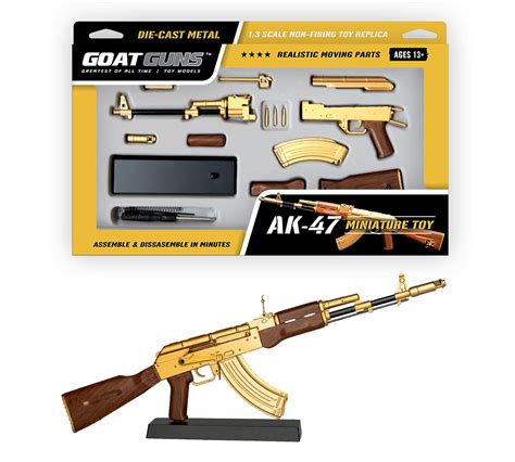 Buy Goats Miniature AK 47 Model Gold | 1:3 Scale Diecast Metal Build Kit Online at desertcartINDIA