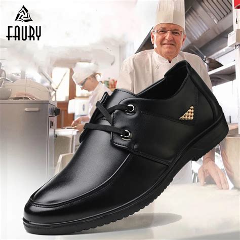 Chef Waiter Shoes Men's Non slip Oil proof Restaurant Hotel Labor ...