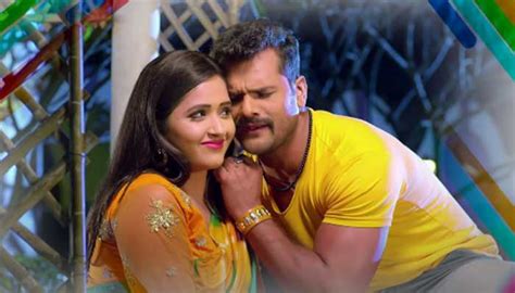 Khesari Lal Yadav and Kajal Raghwani's sizzling chemistry in viral Bhojpuri song Whatsapp Ke ...