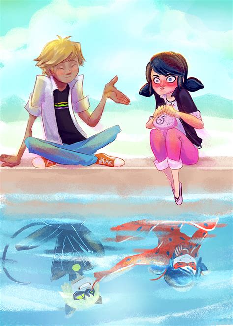 Marinette/Ladybug and Adrien/Chat Noir - Miraculous Ladybug Fan Art (40345943) - Fanpop