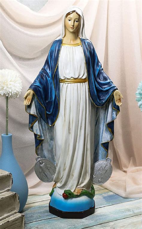 The Holiday Aisle® Virgin Mother Mary Madonna With Miraculous Miracle Medals Our Lady Of Grace ...