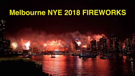 Melbourne Docklands Fireworks New Years 2018 Timelapse 4K - YouTube