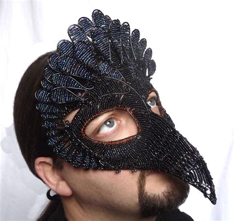 Vulture Masquerade Mask, Mens, Handmade, Bird Of Prey. on Luulla