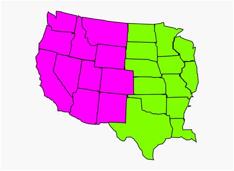 Blank Map Of The Western Us, HD Png Download - kindpng