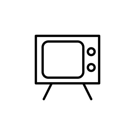 TV icon with outline style 20592586 Vector Art at Vecteezy