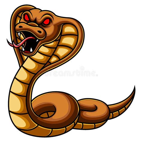 Angry cobra snake cartoon stock vector. Illustration of aggression - 198890646