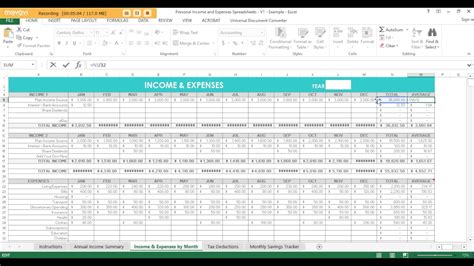 Excel Tax Template - Sample Templates - Sample Templates