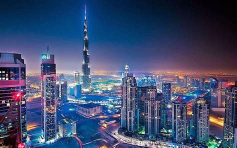 Dubai EUWV6R, Dubai Night Skyline HD wallpaper | Pxfuel