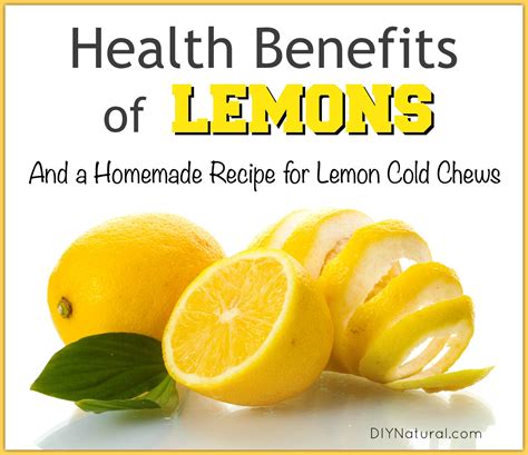 Health Benefits of Lemons & Homemade Lemon Cold Chews