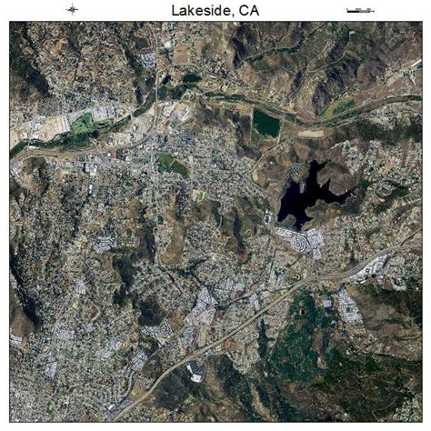 Aerial Photography Map of Lakeside, CA California