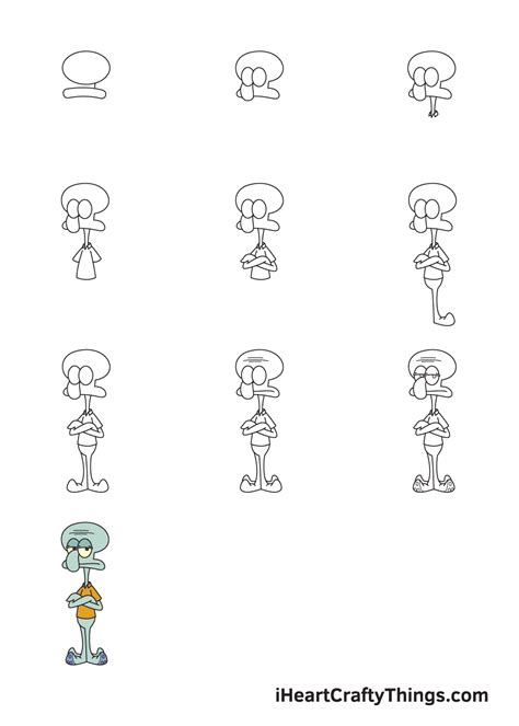 How To Draw Squidward Step By Step Easy