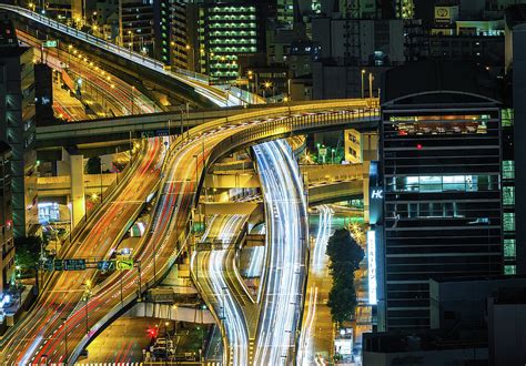 Elevated Highways In Osaka At Night Photograph by Sandro Bisaro - Fine ...