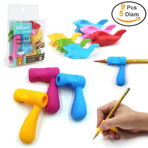 Buy Pencil Grips, Firesara Silicone Ergonomic Aid Dolphin and Handle ...