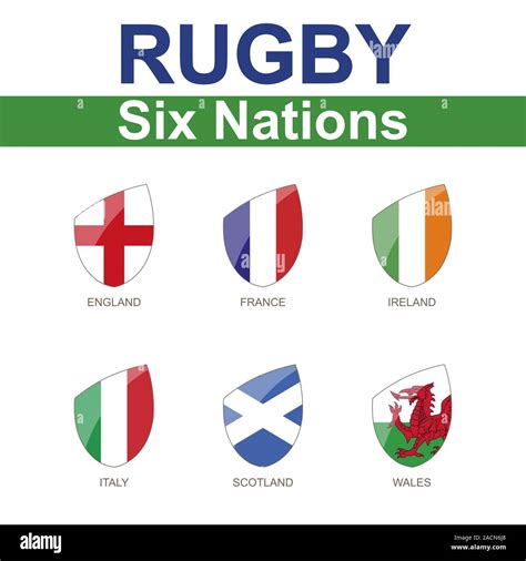 Six nations trophy rugby Stock Vector Images - Alamy