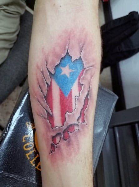 50 Cool Puerto Rican Flag Tattoo Ideas for Men