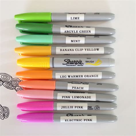 sharpie color chart | Sharpie colors, Sharpie, Sharpie set