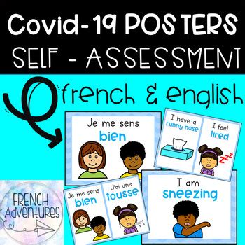 Covid-19 Self Assessment Posters by French Adventures | TpT