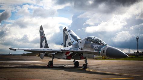 Wallpaper : su 27 flanker, aircraft, runway, sky 1920x1080 ...