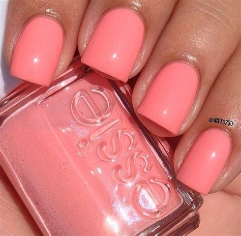 Plain Coral Colour | Simple gel nails, Coral nails, Toe nail color