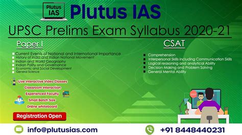 UPSC Prelims syllabus 2020-21- GS & CSAT Detailed Syllabus