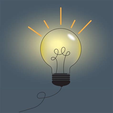 Idea Light Bulb Vector Hd PNG Images, Realistic Lighting Bulb Ideas, Bulb Clipart, Realistic ...