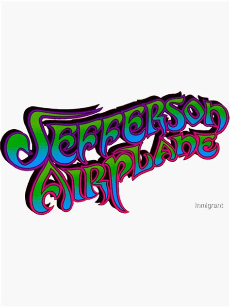 "Jefferson Airplane." Sticker for Sale by Inmigrant | Redbubble