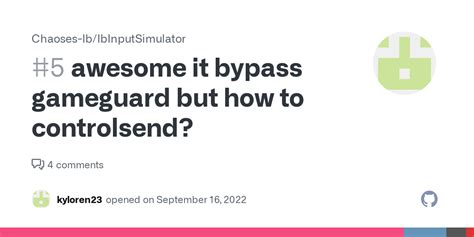 awesome it bypass gameguard but how to controlsend? · Issue #5 · Chaoses-Ib/IbInputSimulator ...