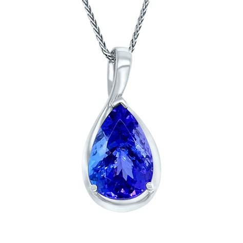 Pear-Shaped Sapphire Diamond Necklace 14K | lupon.gov.ph