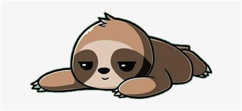 Kawaii Cute Cartoon Sloth Transparent PNG - 621x297 - Free Download on NicePNG