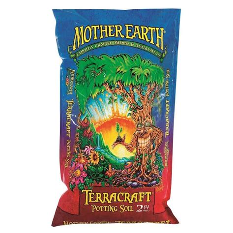 MOTHER EARTH Terracraft Potting Soil, 2 cu. ft., with Peat Moss, Perlite, and Earthworm Castings ...