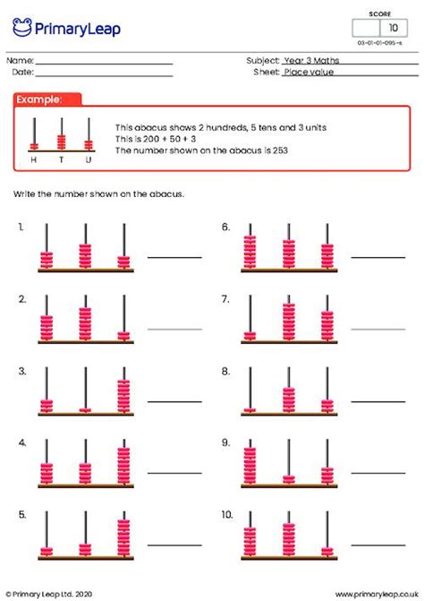 Hundreds Tens And Units Worksheets