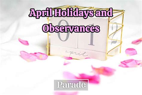 April Holidays 2024: Daily, Weekly, Monthly Observances - Parade