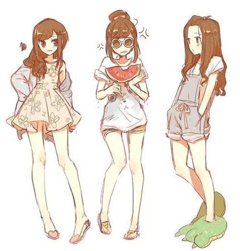 girl fashion | Drawing anime clothes, Cute art styles, Cute drawings