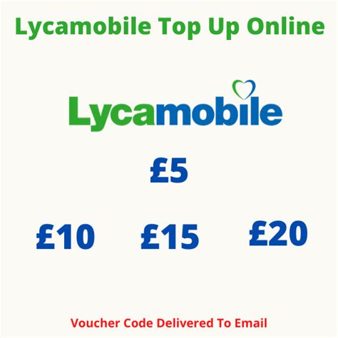 Lyca Mobile Top Up Online - Buy £5, £10, £15 & £20 - PayPal