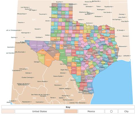 Map of Texas Counties