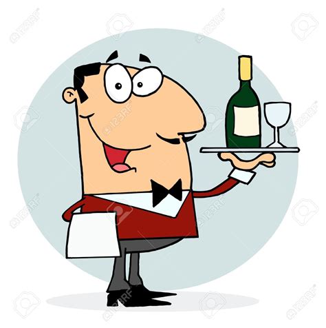 cartoon waiter clipart - Clipground