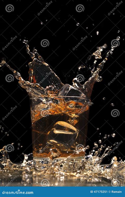 Whiskey with ice stock image. Image of neat, cocktail - 47175251