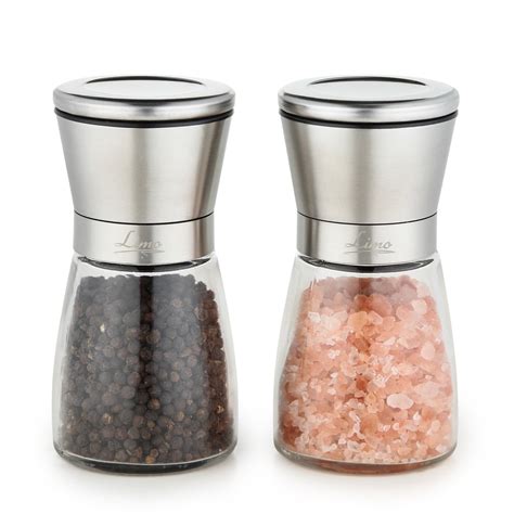 LUXURY Salt And Pepper Grinder Kitchen Set - Stainless Steel Pepper and ...