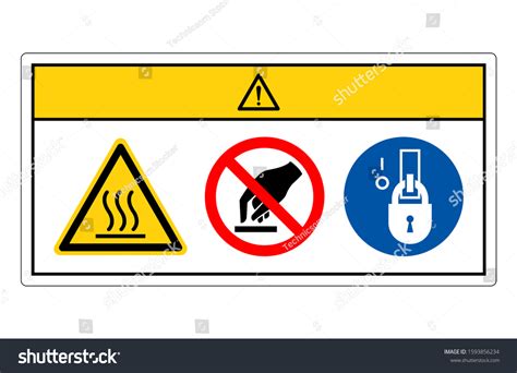 Caution Hot Surface Symbol Sign Vector Stock Vector (Royalty Free ...