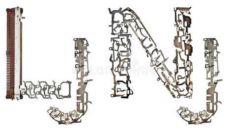 Special Alphabet Serbo-croatian Letters Assembled from Metallic Parts Stock Image - Image of ...