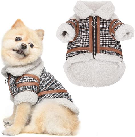 Amazon.com : KOOLTAIL Plaid Dog Winter Coat - Soft Warm Dog Fleece Jacket Cold Weather Dog ...