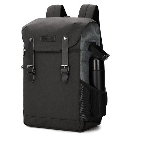 Black Waterproof Large Capacity Padded 2 in 1 Camera Backpack