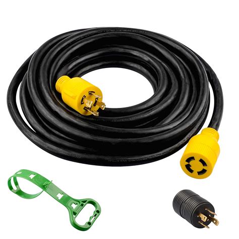 RVGUARD 10ft Generator Power Cord 4 Prong 10 Gauge STW Cable 125/250V ...