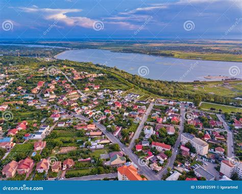 Aerial View of Slatina City and River Olt, Romania Stock Image - Image of monument, river: 155892599