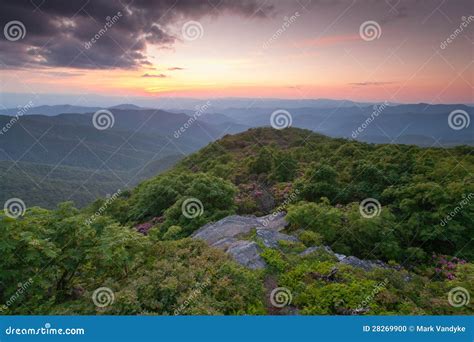 Western North Carolina Craggy Pinnacle Mountain Overlook Stock Photo ...