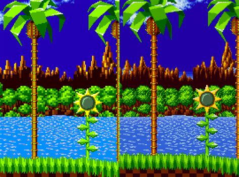 Comparison: Green Hill Zone across Sonic 1 and... - Sonic The Hedgeblog