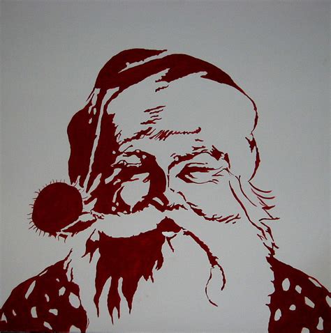 Santa Claus Stencil Silhouette SVG Cutting File by TheSVGcorner